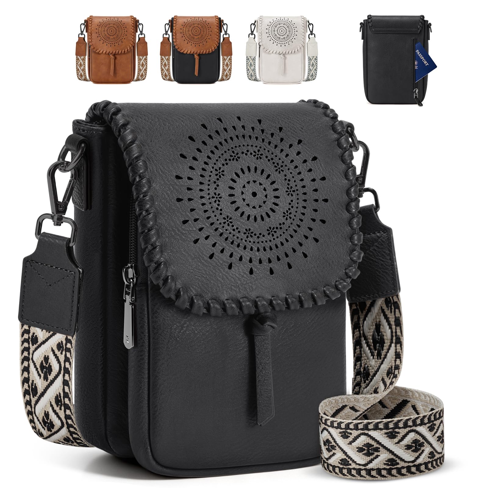RAINSMORE Borsetta Tracolla Donna Piccola Pelle PU Porta Cellulare Tracolla
