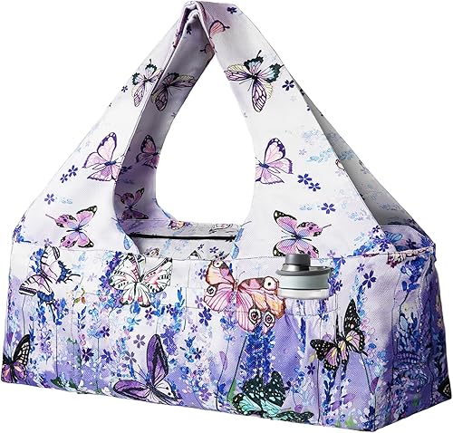 Miniatura 9 de Bolsa para esterilla de yoga – Bolsa de yoga grande con correa para esterilla de yoga, cremallera y bolsillos, bolsas de yoga y transportadores que