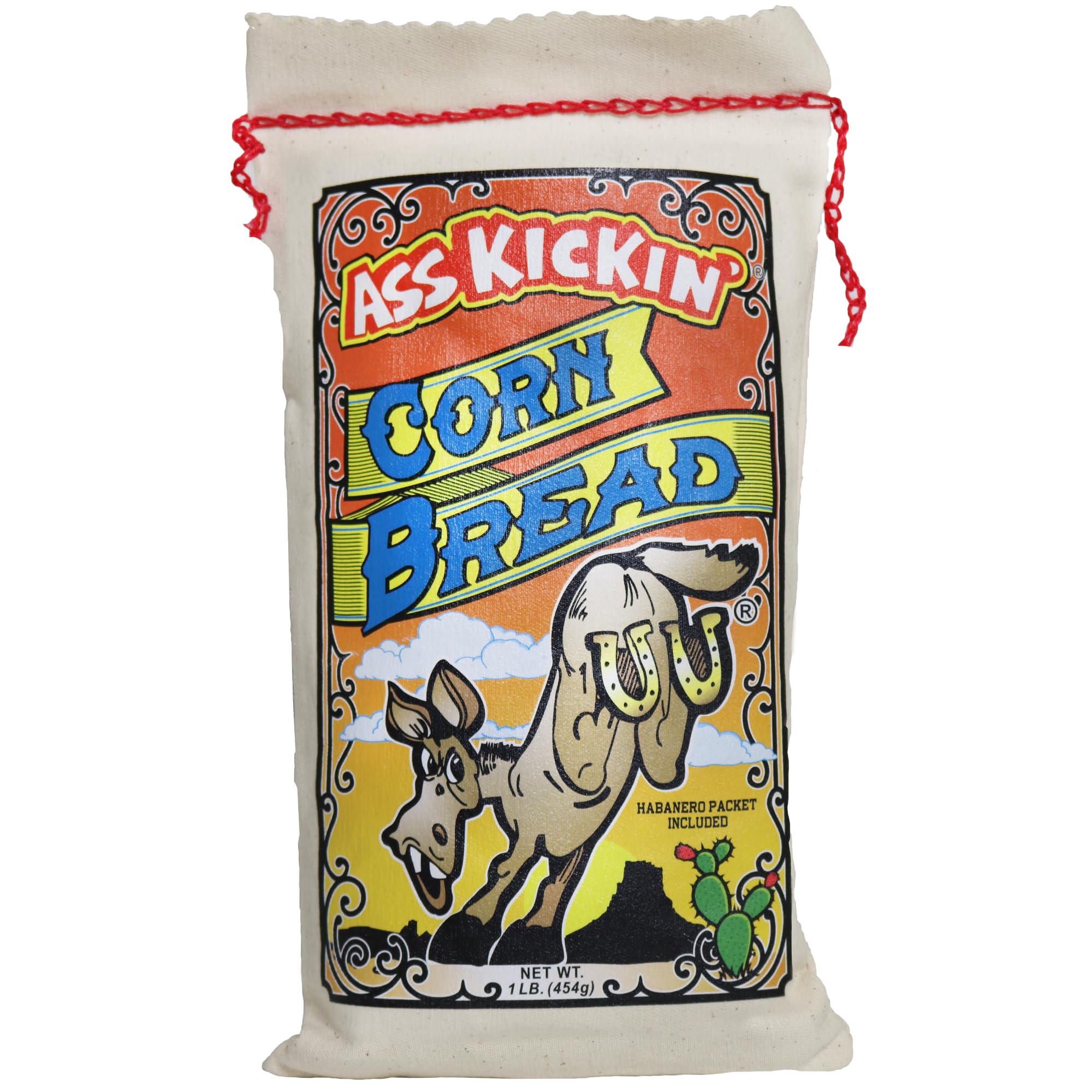 ASS KICKIN' Corn Bread Mix - 1 Pack - Premium Gourmet Gift - 16oz. - Try if you dare!