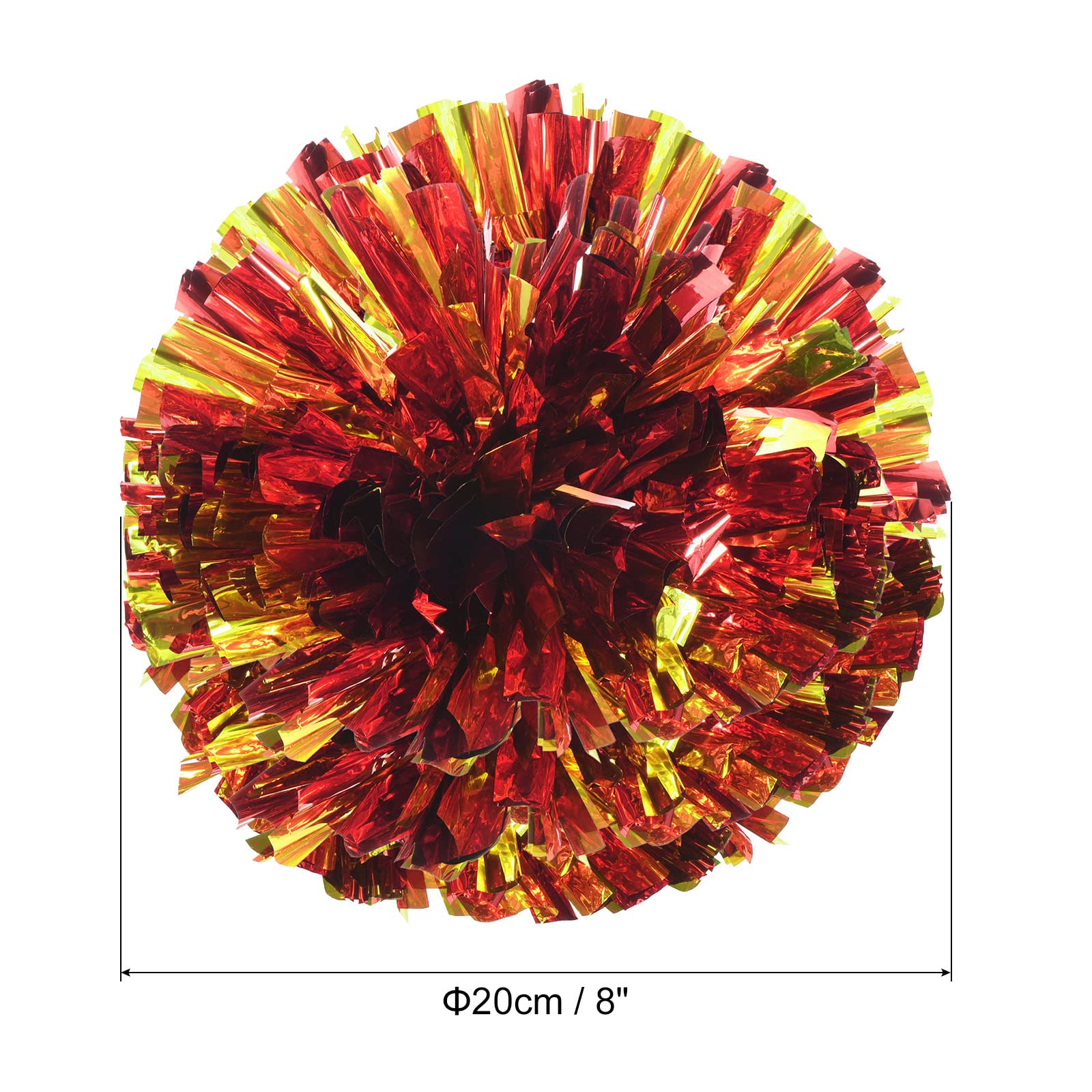 PATIKIL Pompon Cheerleading 2 Pezzi PET Fori per le Dita Rosso Dorato