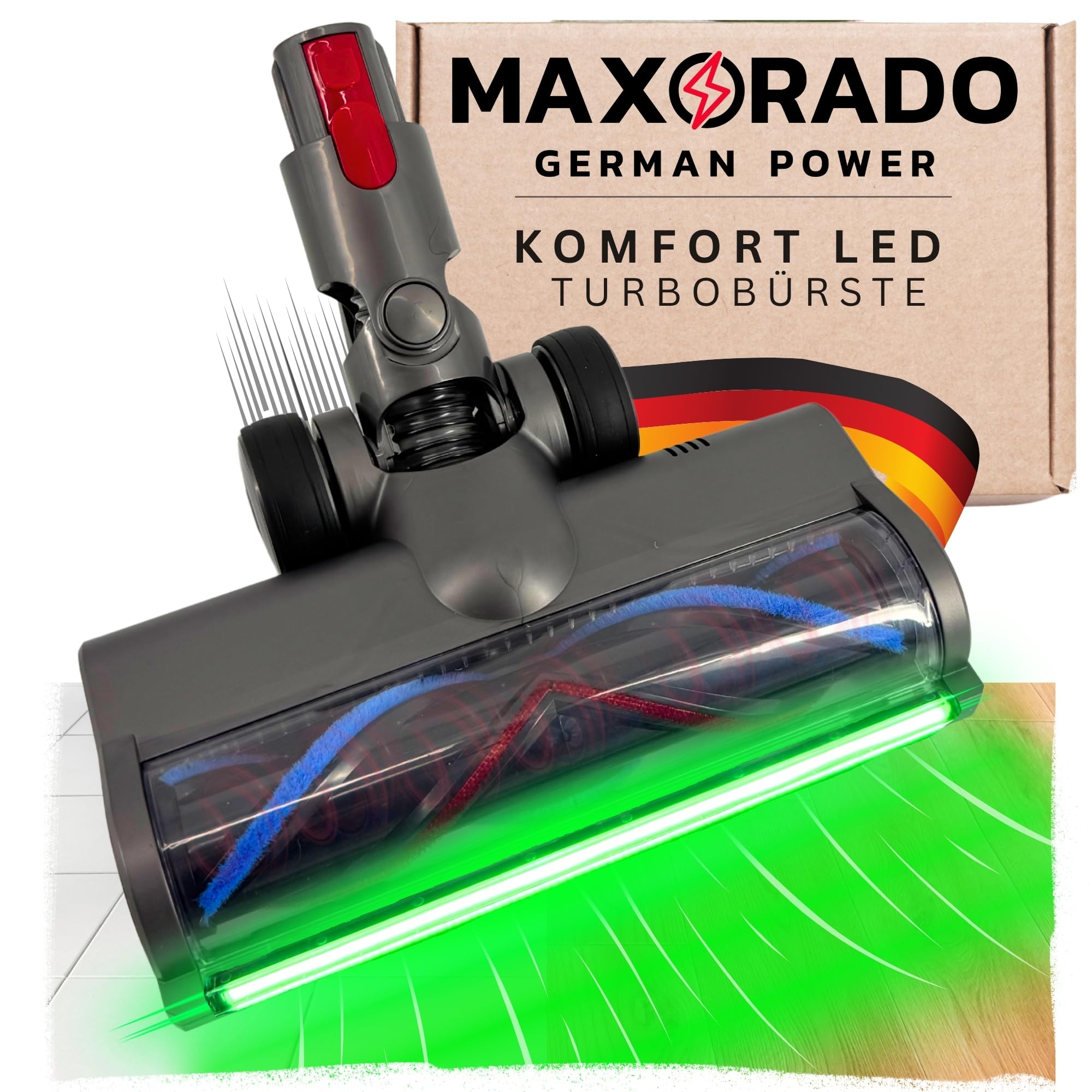 Boquilla turbo con iluminación para aspiradora Dyson V7 V8 V10 V11 V15 I Cepillo turbo iluminado para Animal Total Clean Quick Release Accesorios Boquilla de repuesto