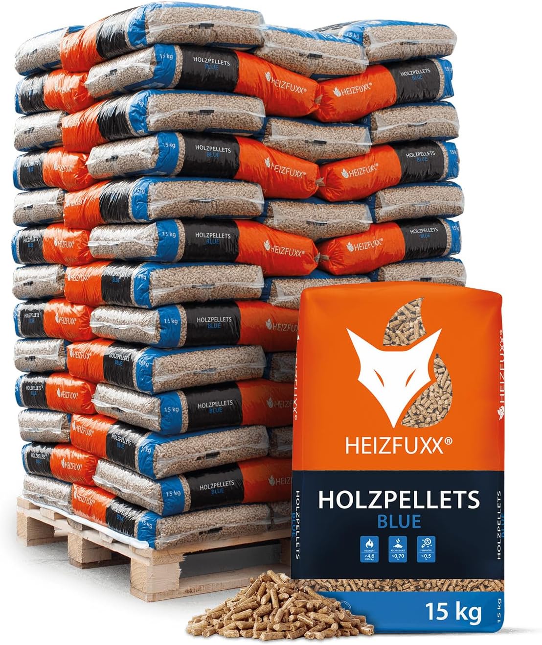 Holzpellets Premium 15kg Säcke - 70 Säcke/Palette 1050kg Für Pelletkessel & Öfen