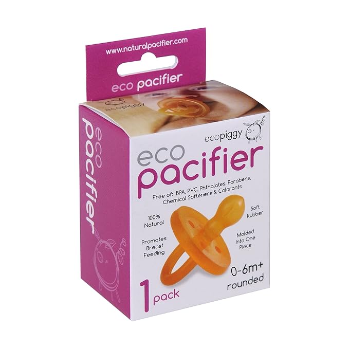 Ecopacifier Natural Rubber Pacifier Round 06m (1pk) Baby