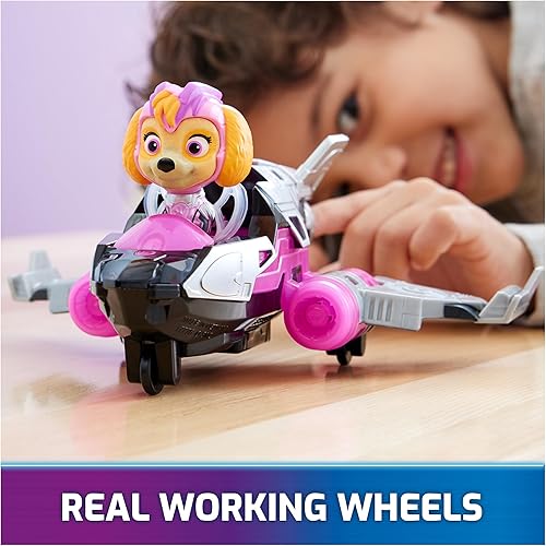 Miniatura 6 de Paw Patrol The Mighty Movie, juguete de avión con figura de acción Skye Mighty Pups, luces y sonidos, juguetes para niños y niñas mayores de 3 años