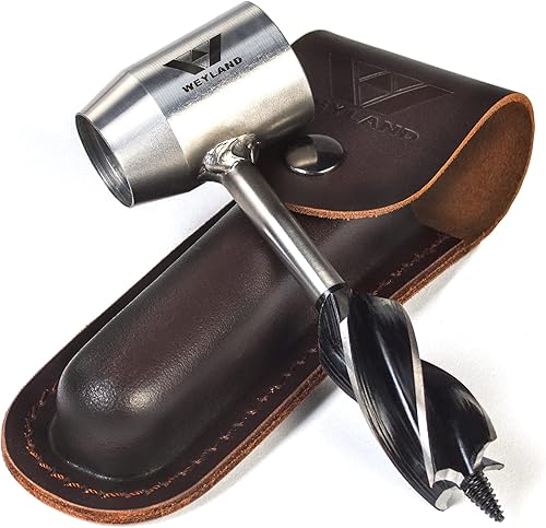 WEYLAND Herramienta de supervivencia Settlers Bushcraft - Herramienta de taladro manual Bush Craft Gear and Equipment Scotch Eye Wood Drill Peg and