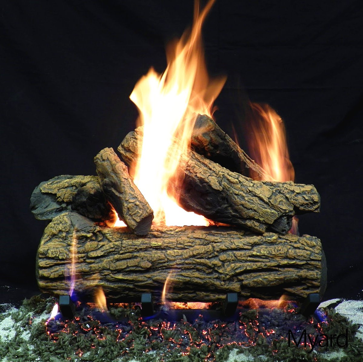 Amazon.com : PayandPack Deluxe 18 inches Country Oak Fire Gas Logs (LOGS  ONLY) for Natural Gas/Liquid Propane Vented Fireplace : Cement Fireplace  Logs : Patio, Lawn u0026 Garden