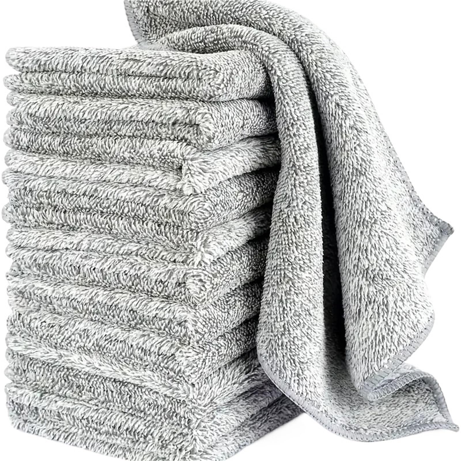 Thicken Microfiber Cleaning Cloths Lint Free Microfiber Cleaning Towel Cloths Reusable Cleaning Towels Absorbent for Car Window 50PCS