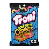 Trolli Sour Brite Crawlers&comma; Candy&comma; Cherry-Lemon&comma; Strawberry-Grape & Orange-Lime&comma; Sweet and Sour&comma; Gummy Worms&comma; 7&period;2 oz