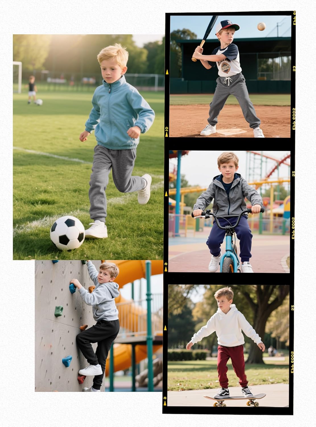 4 Pack Boys Sweatpants Joggers Cotton Athletic Sweatpants Youth Joggers Pants with Pocket Drawstring - Image 5