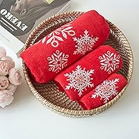 Vista 14 de Decoración de Navidad de alta calidad, ultra suave, 100 % algodón, bordada, juego de toallas con 3 piezas