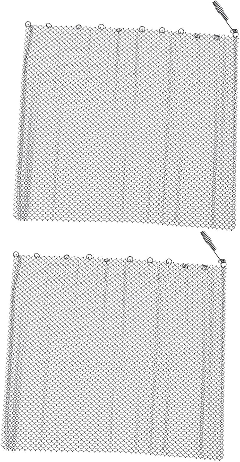 2pcs Metal Mesh Fireplace Screen Curtain Panels 24" X 20" Spark Guard Mesh Fireplace Screen Insert Safety and Decorative Use