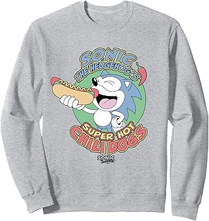 Sonic The Hedgehog Super Hot Chili Dogs Retro Ad Sweatshirt
