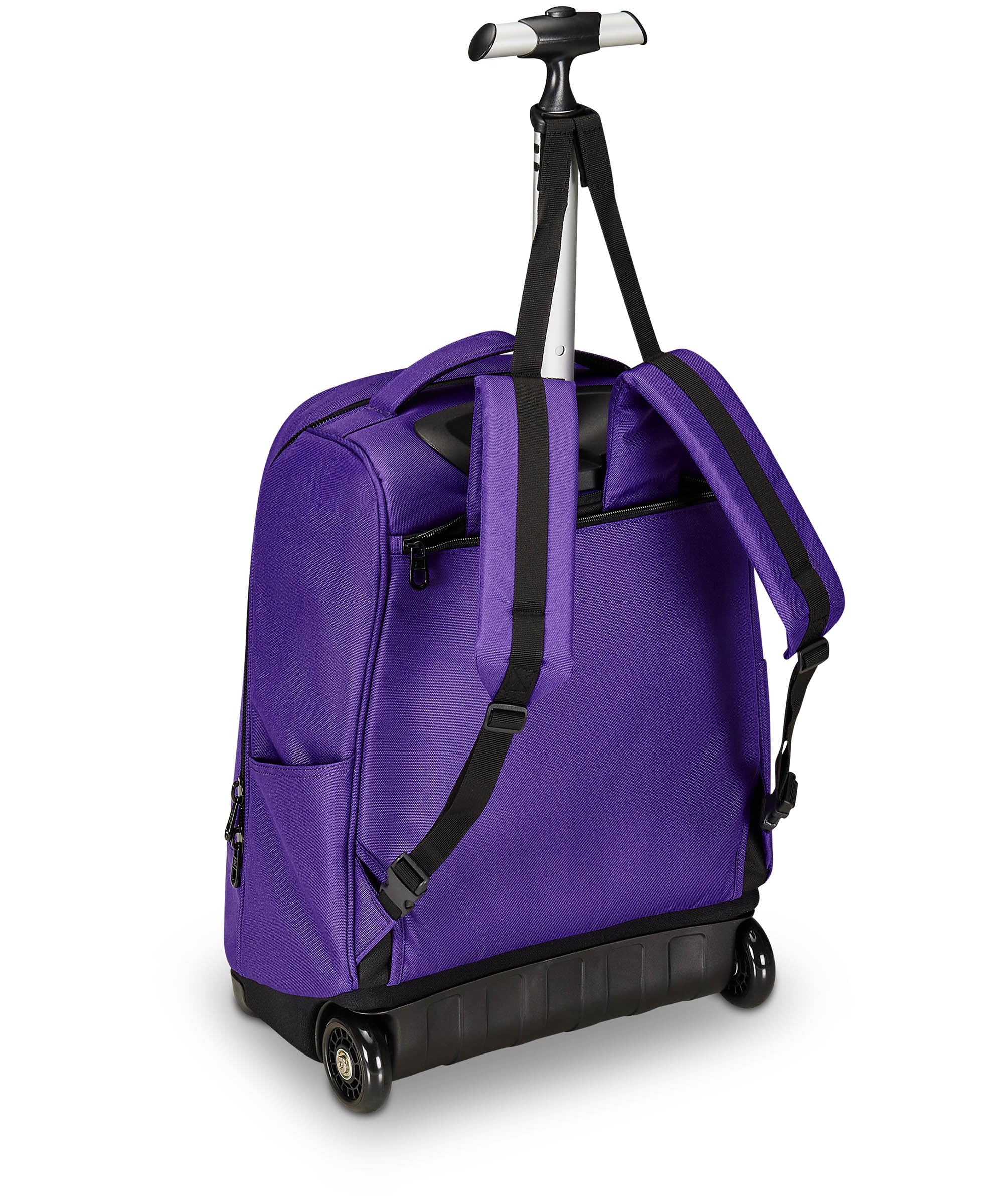 Invicta Trolley Scuola Benin Solid, Viola, 2 in 1, Con Spallacci Uso Zaino, Tasca porta Borraccia e Porta Laptop, Scuola & Viaggio, Ragazzi