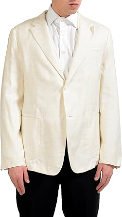 white silk blazer