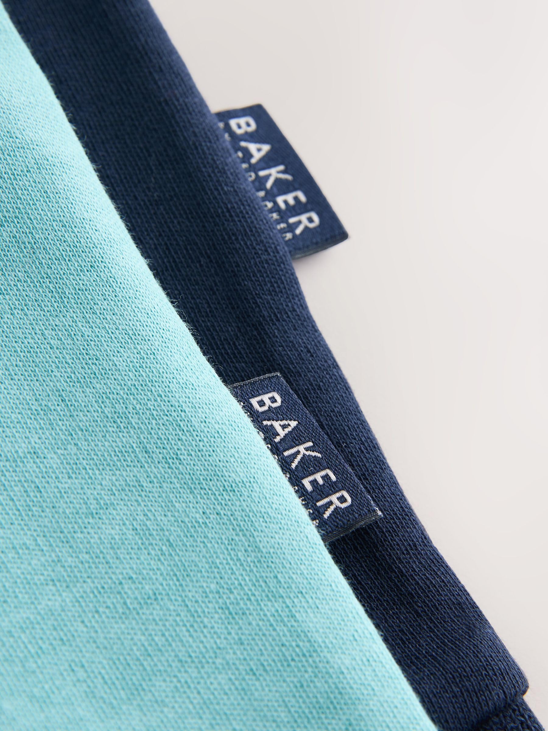 Noworodki chłopcy Zestaw 2 niebieskich pajacyków z kołnierzykiem polo Baker by Ted Baker