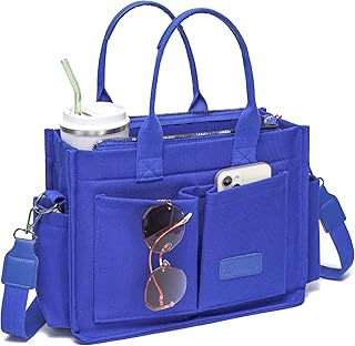 ZHMO Canvas Tote Bag for Women,Women's Bags Crossbody Bags Work Laptop Tote Bag Large Handbags Purse for Travel Nurse Teacher