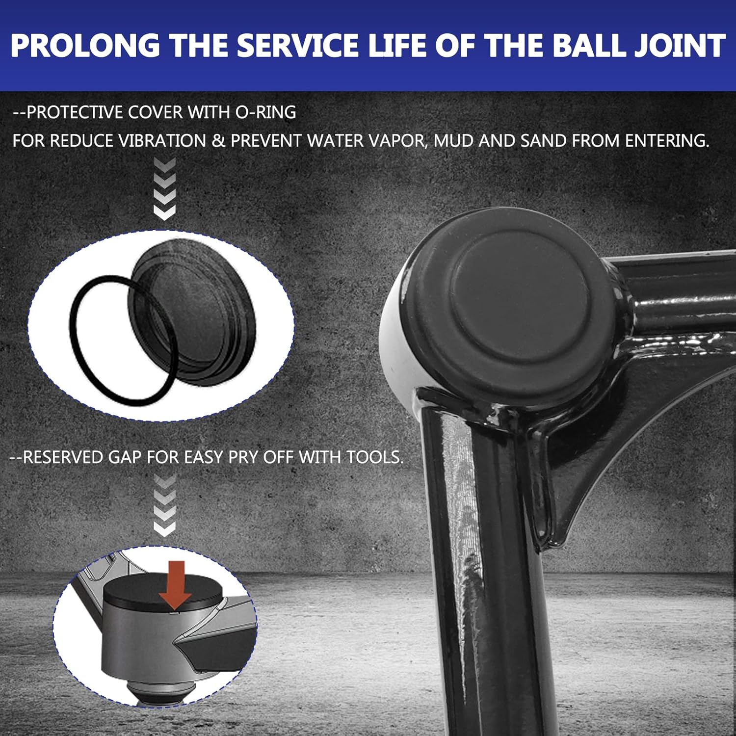 Upper Control Arm, 2-4” Adjustable Front Suspension Kit Tubular Control Arm With Ball Joint Compatible with 2007-2018 Chevrolet Silverado 1500 Tahoe, 2007-2018 GMC Sierra Yukon 1500