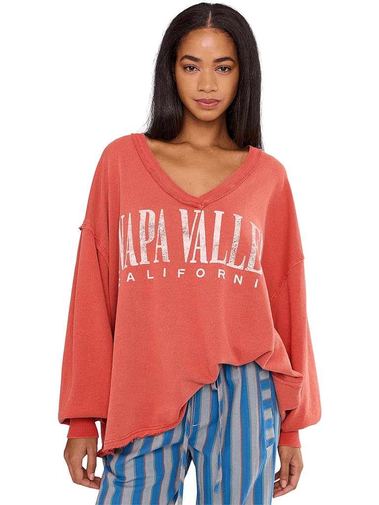 Free People Venice V-Neck Graphic