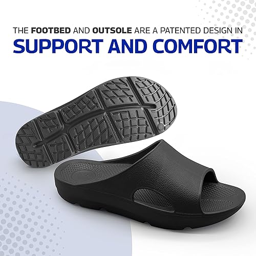 Miniatura 6 de Pure Stride Sandalias terapéuticas, sandalias ortopédicas para fascitis plantar, metatarsiano y espolones de talón, para aliviar el dolor y soporte