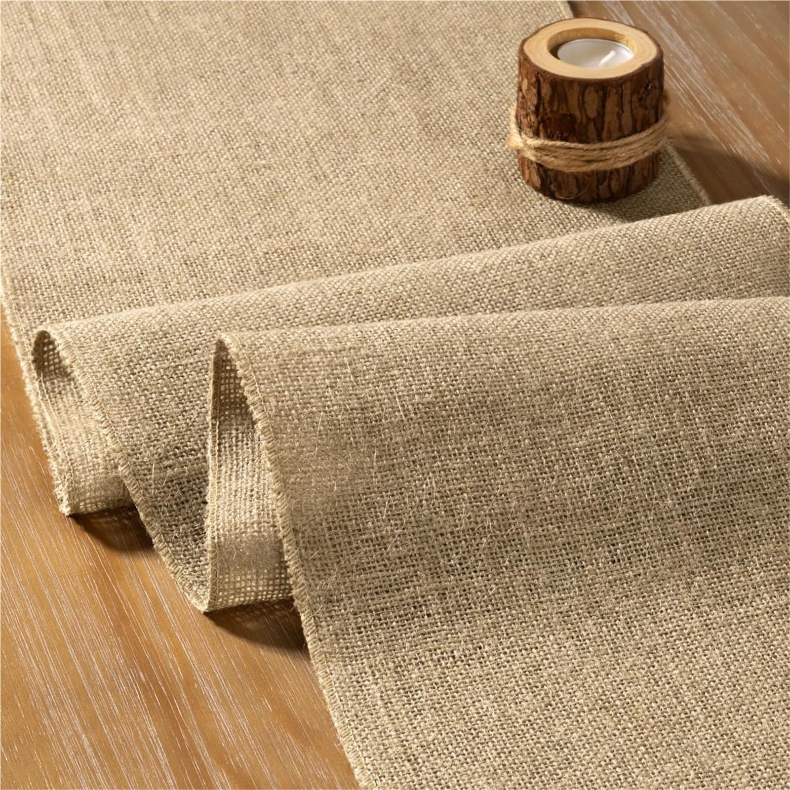 Chemin de Table en Toile Jute Naturelle, écharpes Chaise Tissu Ferme pour Mariages(30x300cm,Style B)