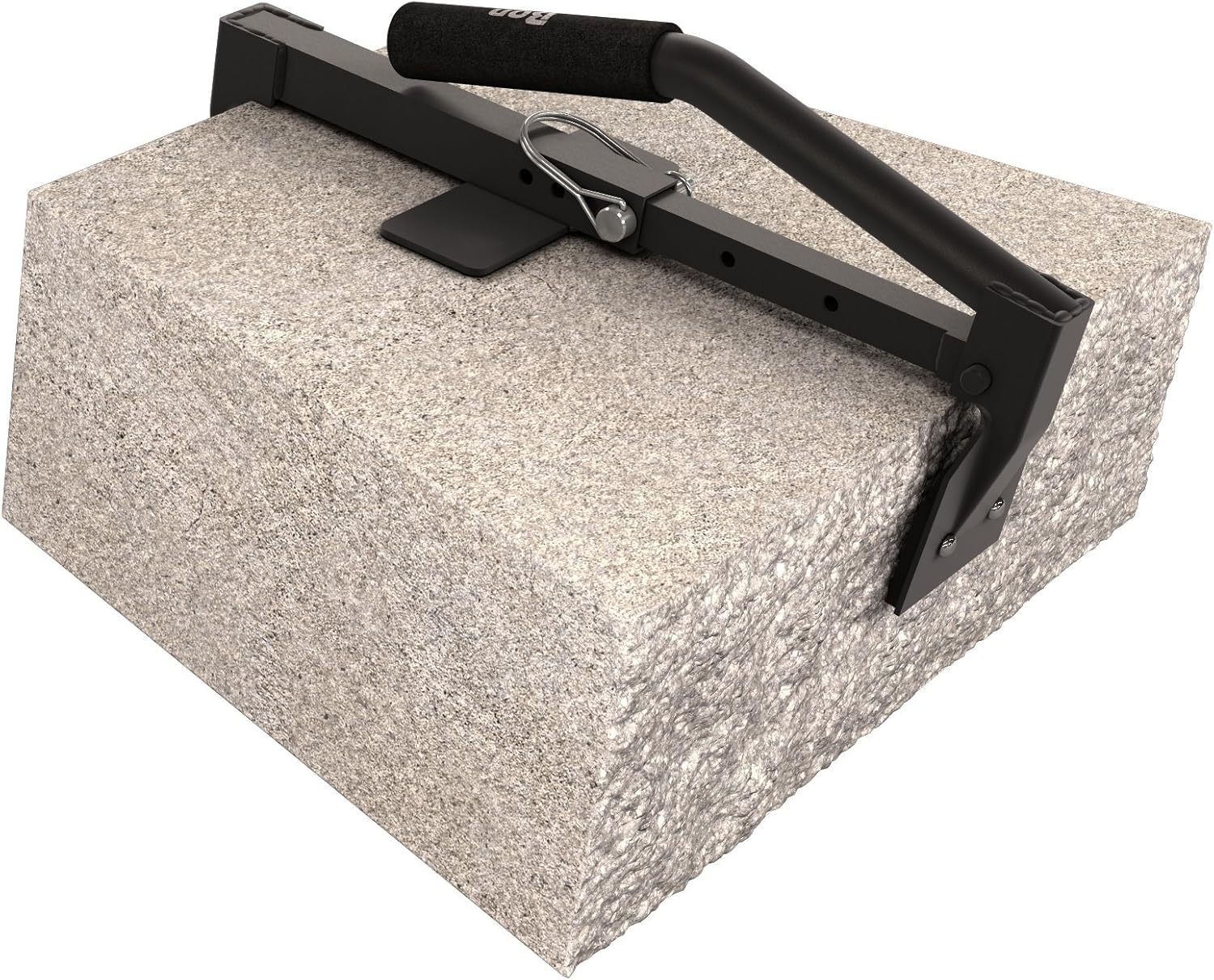 Bon Heavy Duty Block Tongs Adjustable Masonry Lifting Tool with Rubber Grip Pads Stabilizer Plate 8 1/2 in. to 13 in. Block Spacing