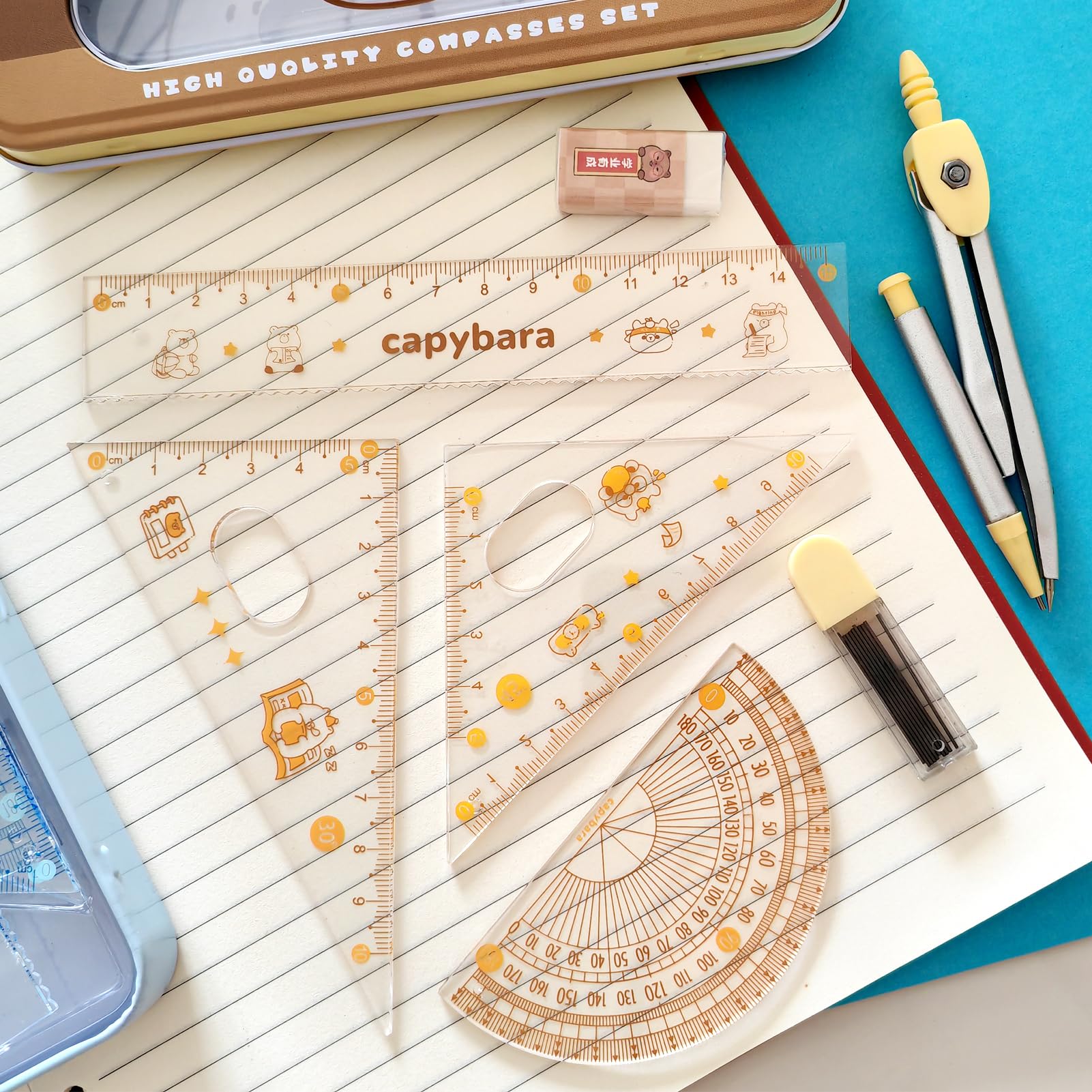 Set Geometria , Geometry Compasso Set, Math Geometry Kit - 8