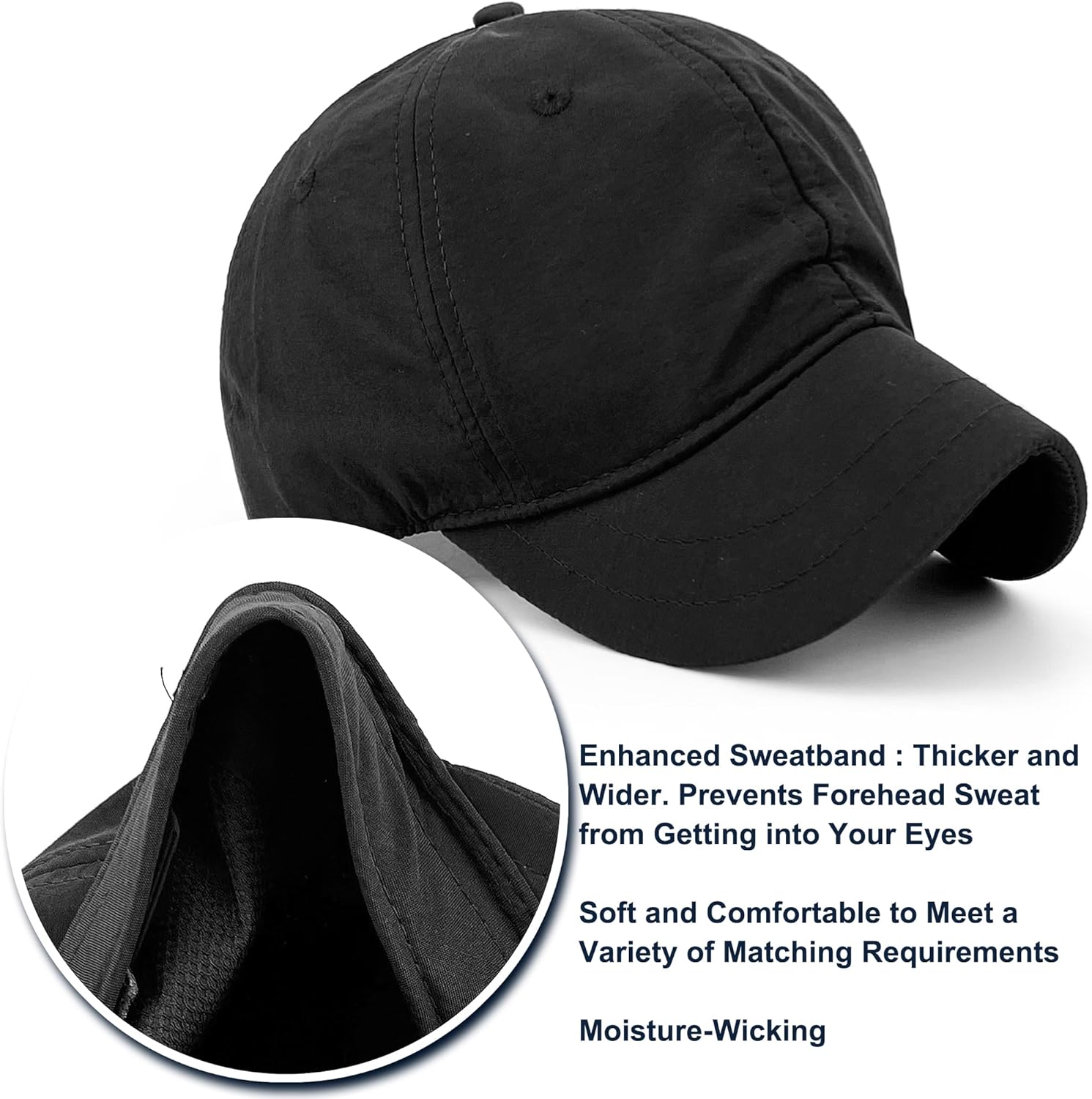 Water Resistant Womens Short Bill Hats Short Brim Hats for Men Running Small Brim Baseball Caps for Ladies - Image 6