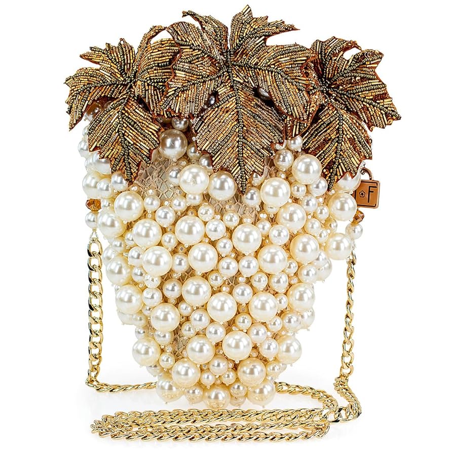 Mary Frances Grapes Galore Ivory Embroidery Crossbody