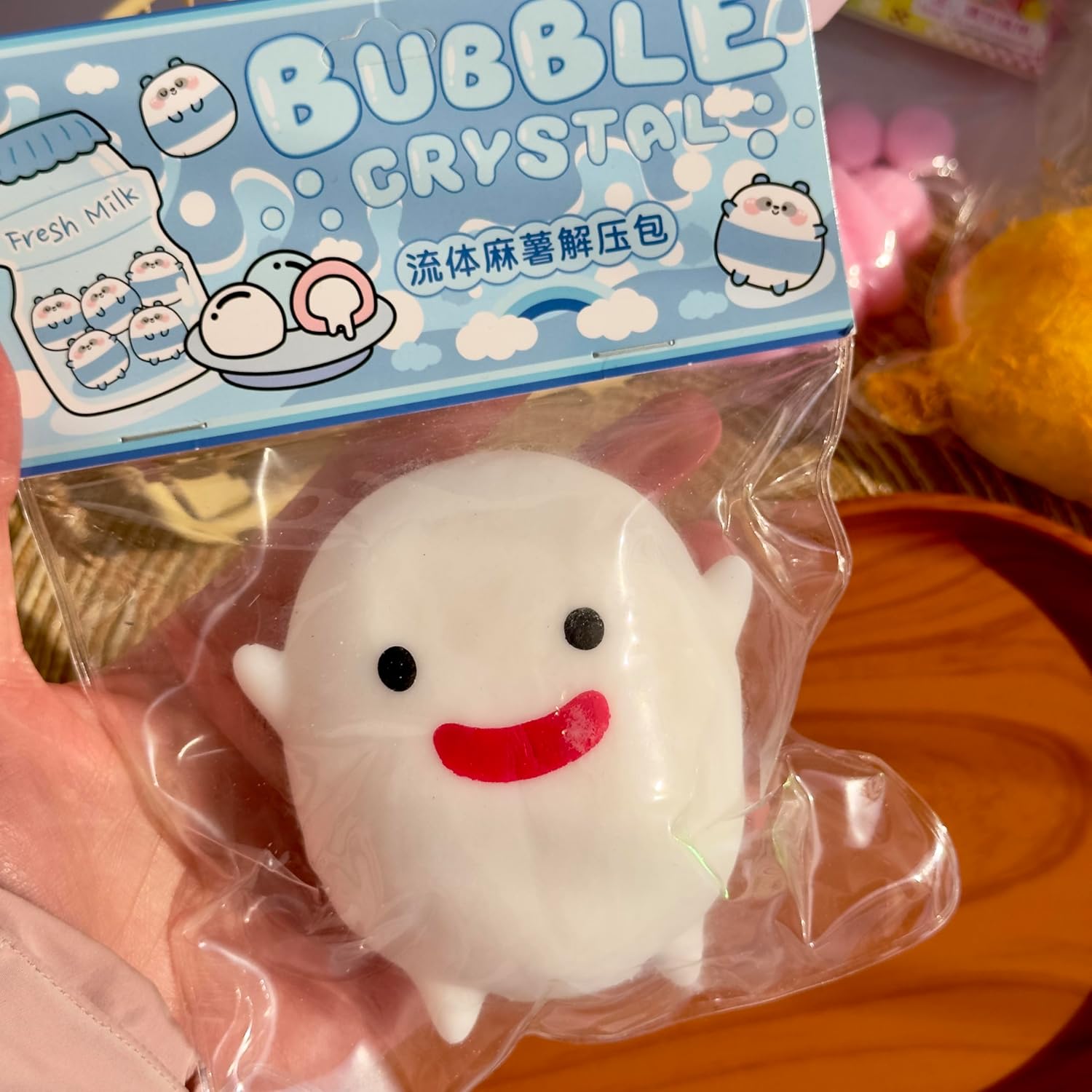 Taba Squishy Toys,Cat Paw Squishy Toys,Cat Paw Squeeze Toys, Fidget Toys Silicone Squeeze Toy for Stress Relief,Cute Soft Squeeze Fidget Toys,Party Favors Helloween Gift for Adult (Little Ghost)