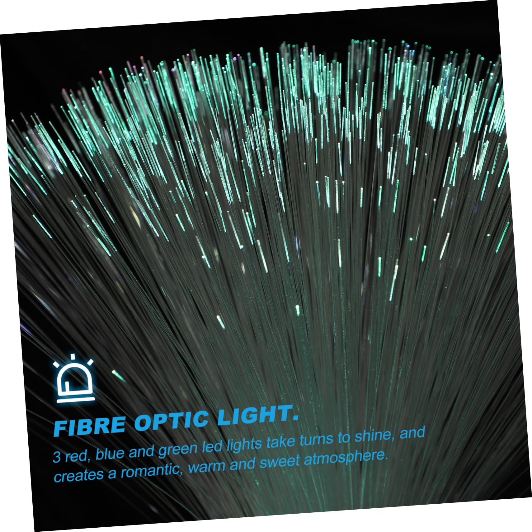 Angoily 2pcs Color Changing Led Fiber Optic Lamp Decorative Light for Weddings Christmas and Home Decor Battery Operated Creates Romantic Atmosphere Colorful Led Effects