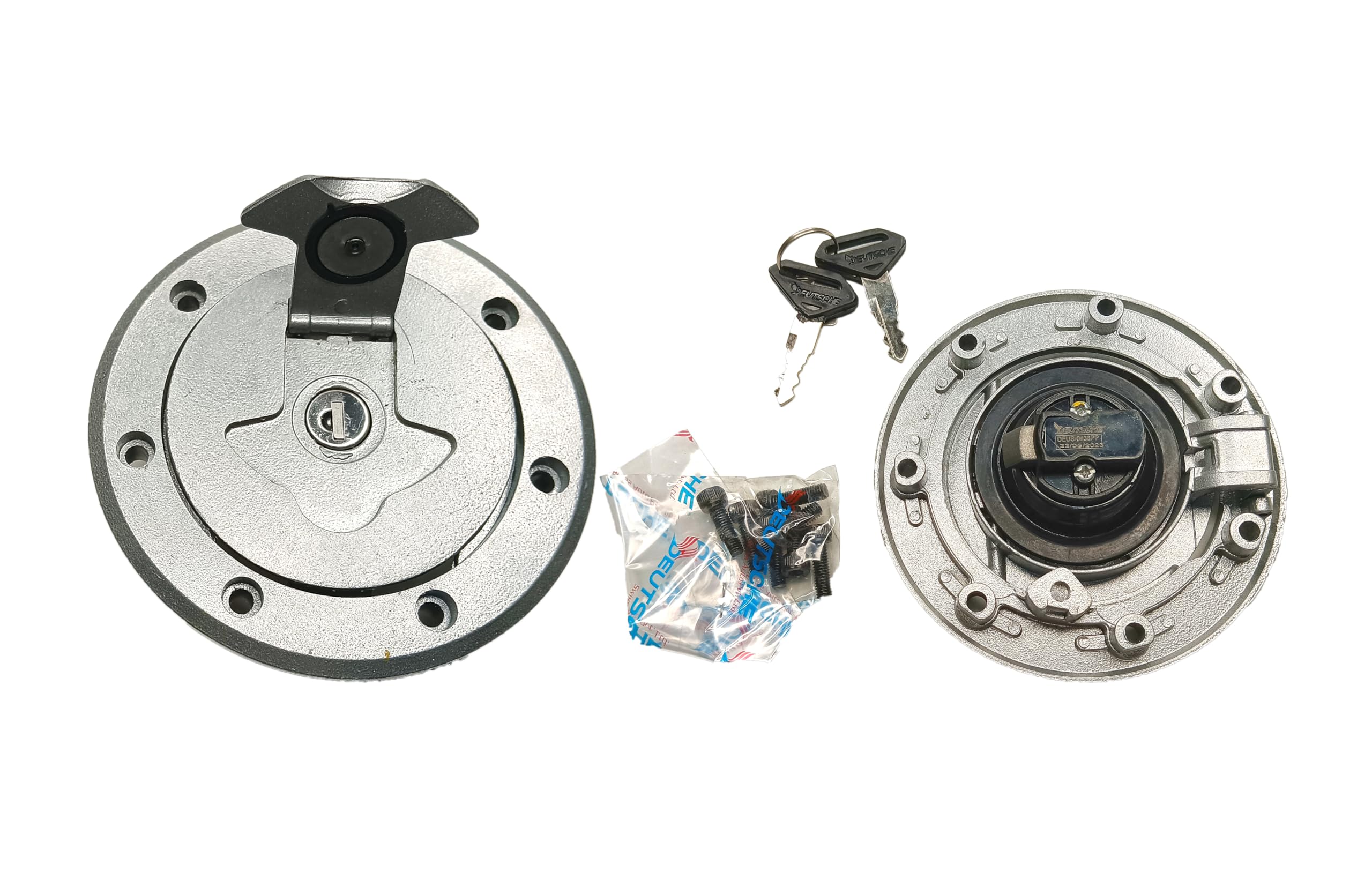 Deutsche Bajaj Pulsar 150/180/200 DTS-i UG Heavy Duty Key Lock With Screw, Silver-image-47