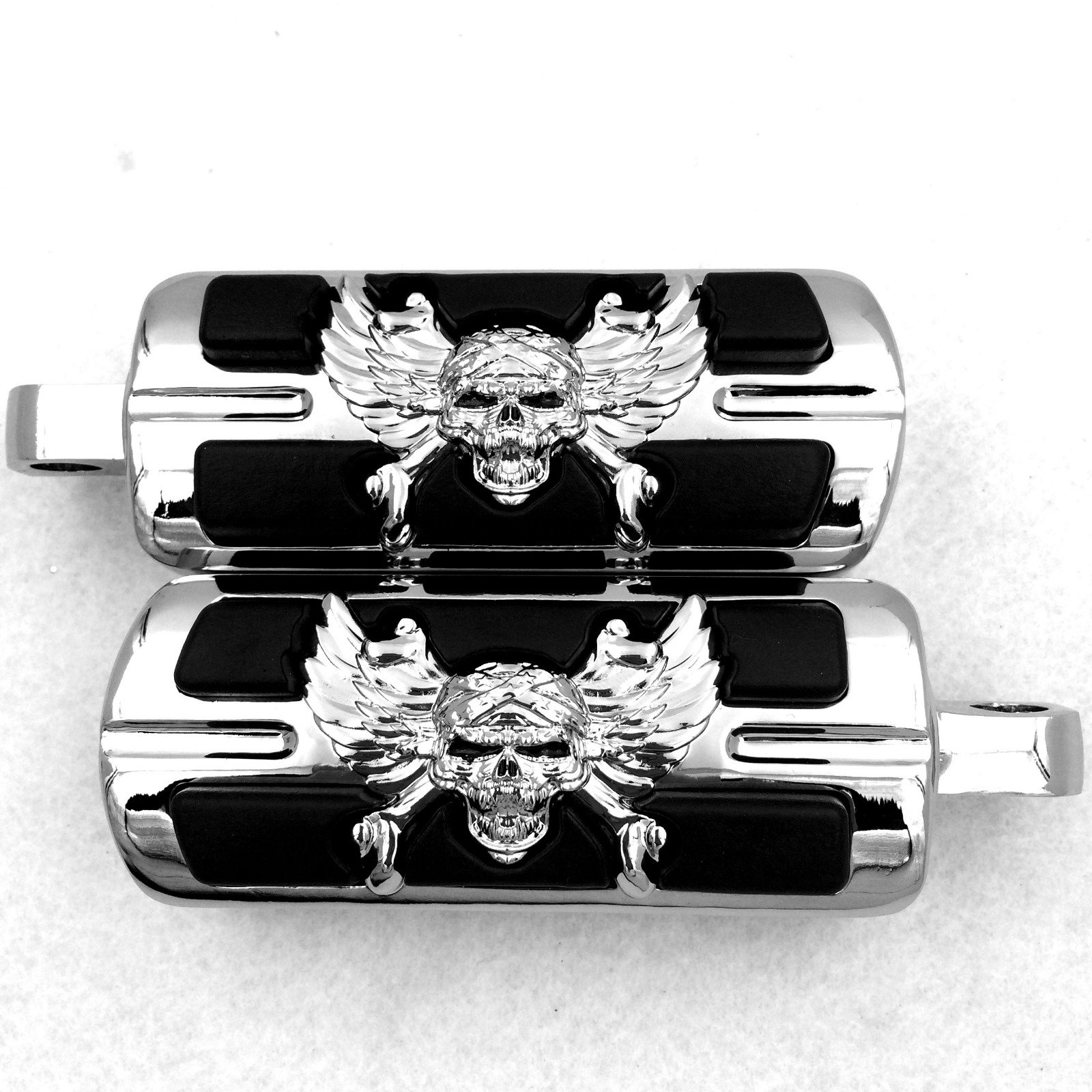 Reposapiés HASkulle Wing Skull Zombie compatibles con soporte de estilo de montaje masculino HD Se adapta a la mayoría de los modelos Ver descripción Compatible con Detalles