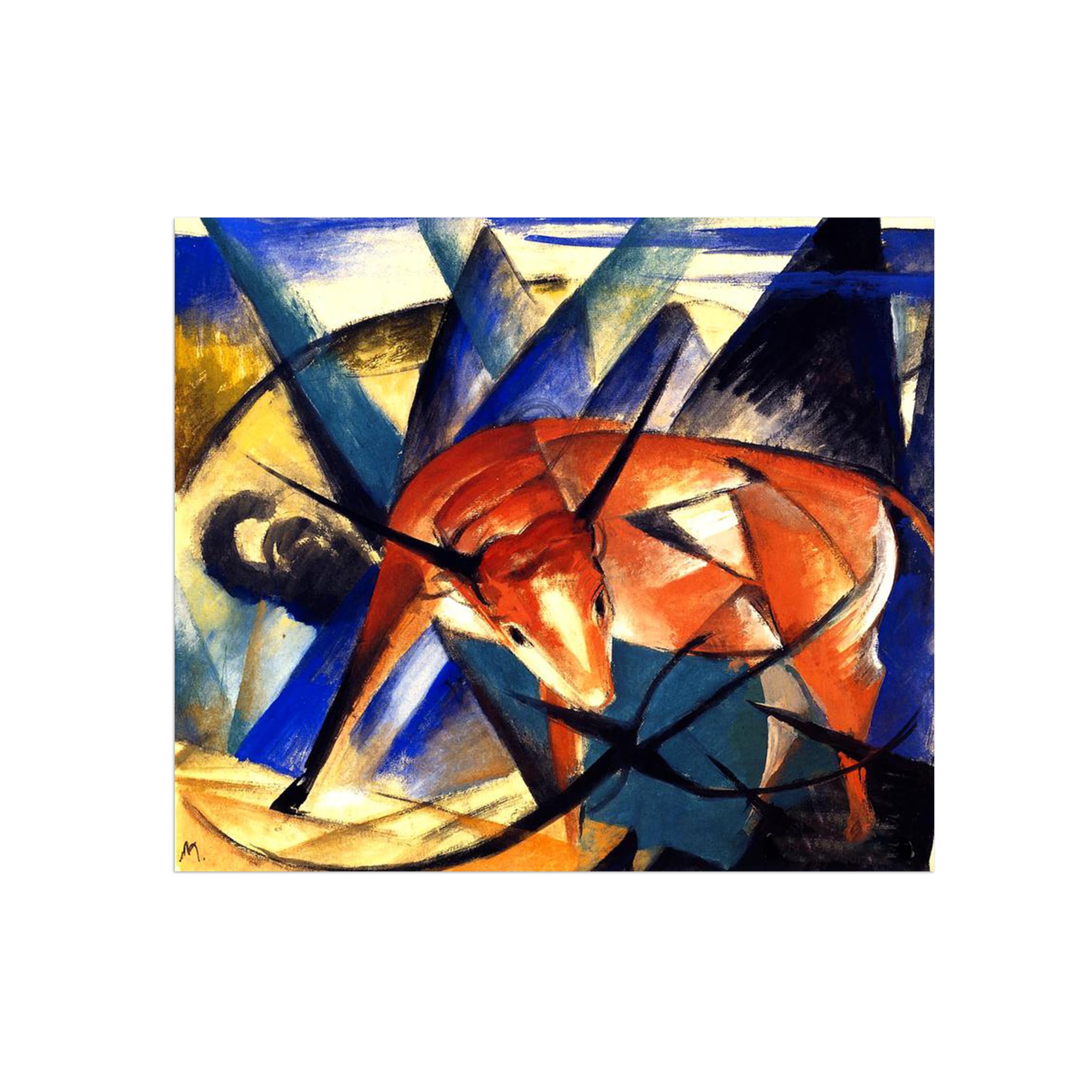 SDYSKKUG Famous Wall Art. Canvas Prints. Cow.35x30cm Unframed