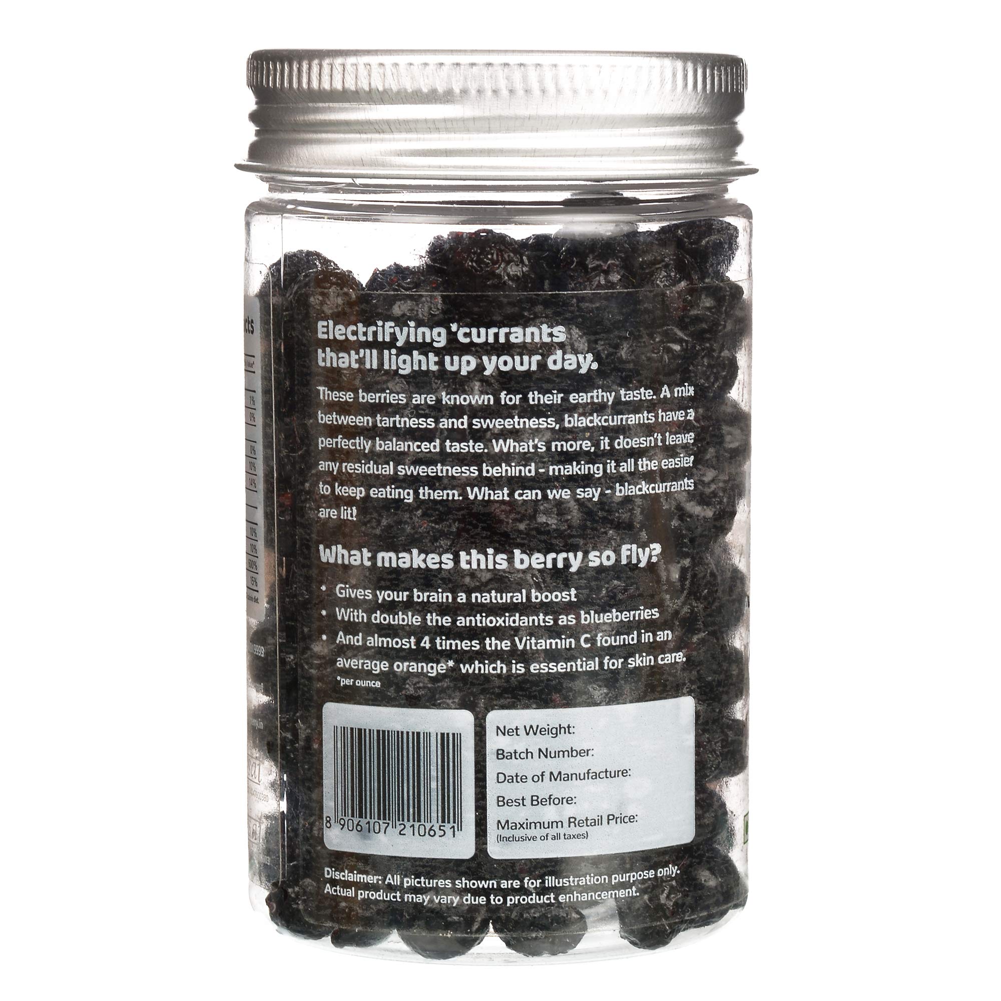 Flyberry Gourmet Premium Blackcurrants | No Added Sugar | No Palm Oil | All Natural | 500g (Pack of 5, 100g Each) - Image 5 thumbnail