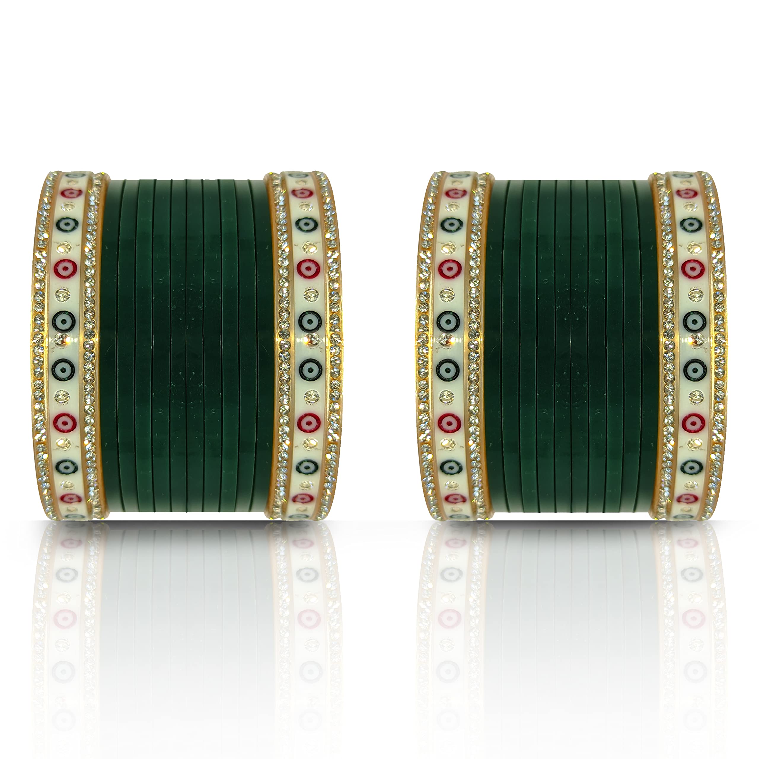 Bridal Punjabi Short Chuda Set for Women & Girls, Handcrafted Traditional Wedding Bangles, Elegant Bridal Jewelry for Weddings & Special Occasions-image-5