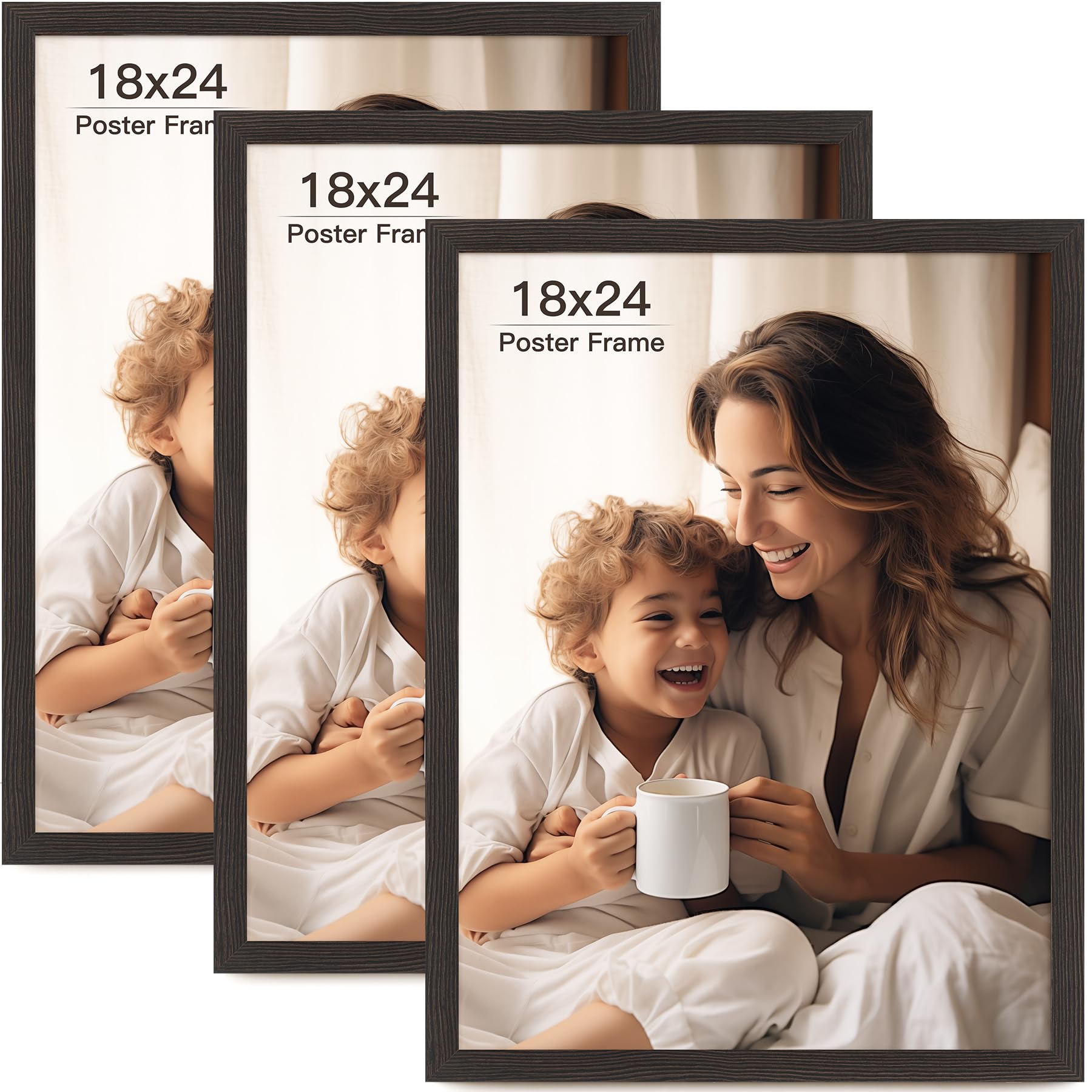 Amazon.com - FinalFind 18x24 Picture Frame Set of 3, Black Wood