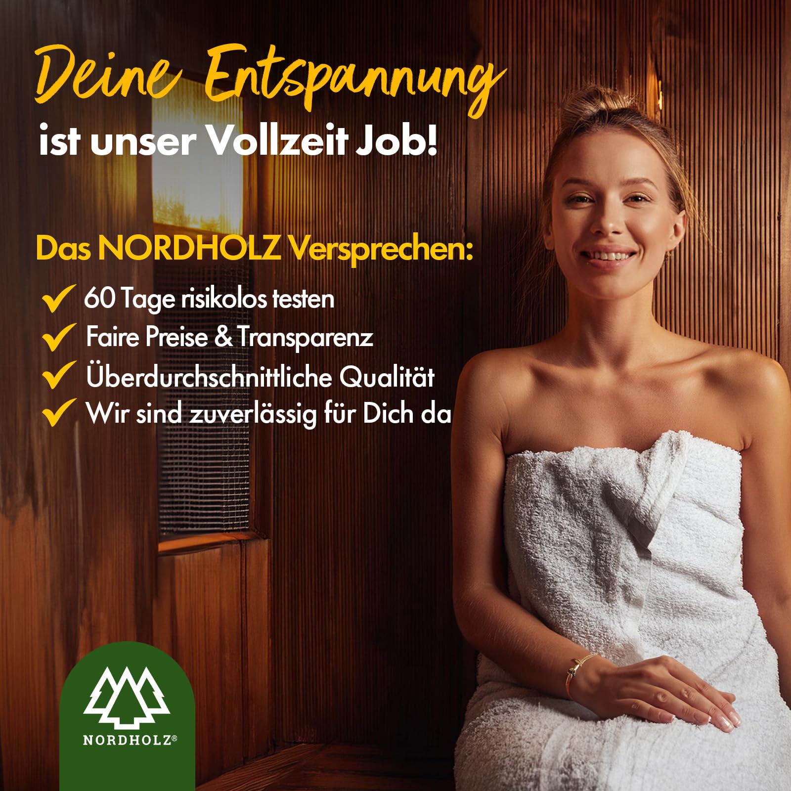 NORDHOLZ® Saunaaufguss Set 5x100ml Sibirische Reise natürliches Sauna Aufgussmittel intensiver Duft Sauna Zubehör
