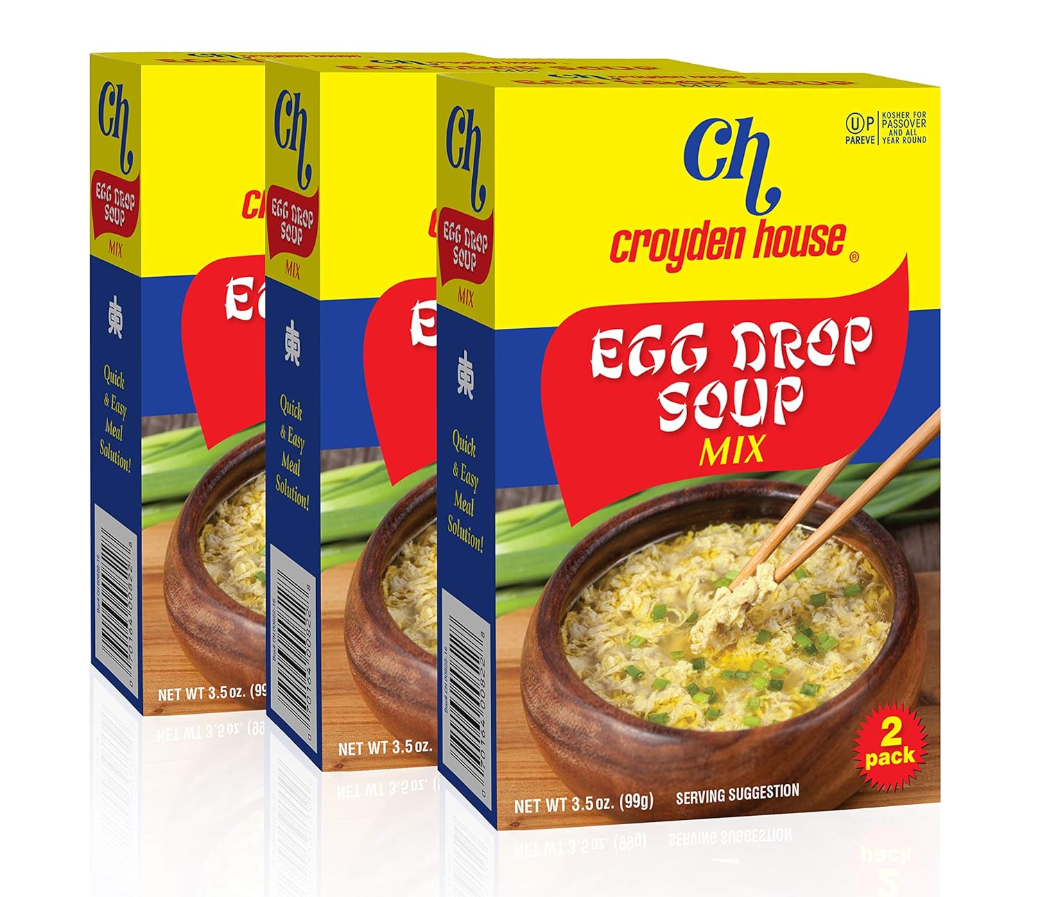 Croyden House Egg Drop Soup Mix 3.5oz (3 Pack, Total of 6