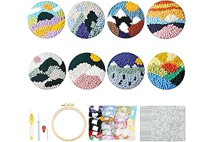 Scettar 8 Pcs Punch Embroidery Kit: DIY Punch Needle Magic