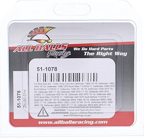 Miniatura 4 de All Balls Kit de extremo de barra de acoplamiento (51-1078) para Can-Am Defender MAX 1000, rojo