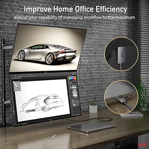 Miniatura 7 de uni Cable USB C a DisplayPort 8K de 3 pies, 8K a 60 Hz 4K a 240 Hz Thunderbolt 43 a DP 1.4 Cable no bidireccional compatible con 32.4 Gbps,