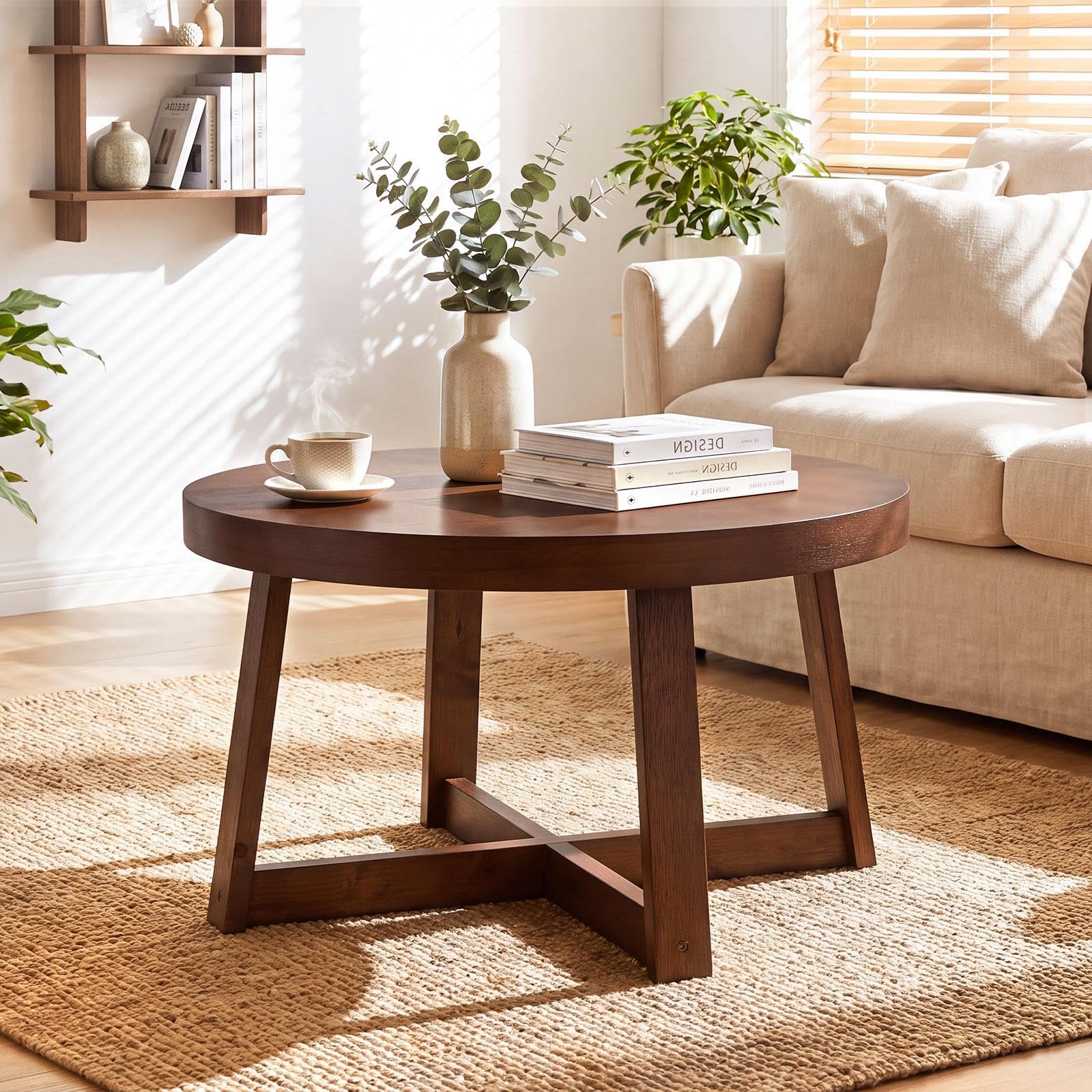 GIANTEX Round Coffee Table, 30"
