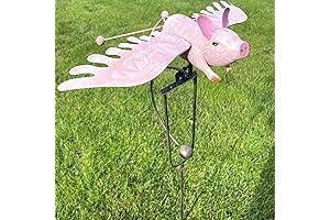 Charming Flying Pig Kinetic Balancing Garden Art Stake