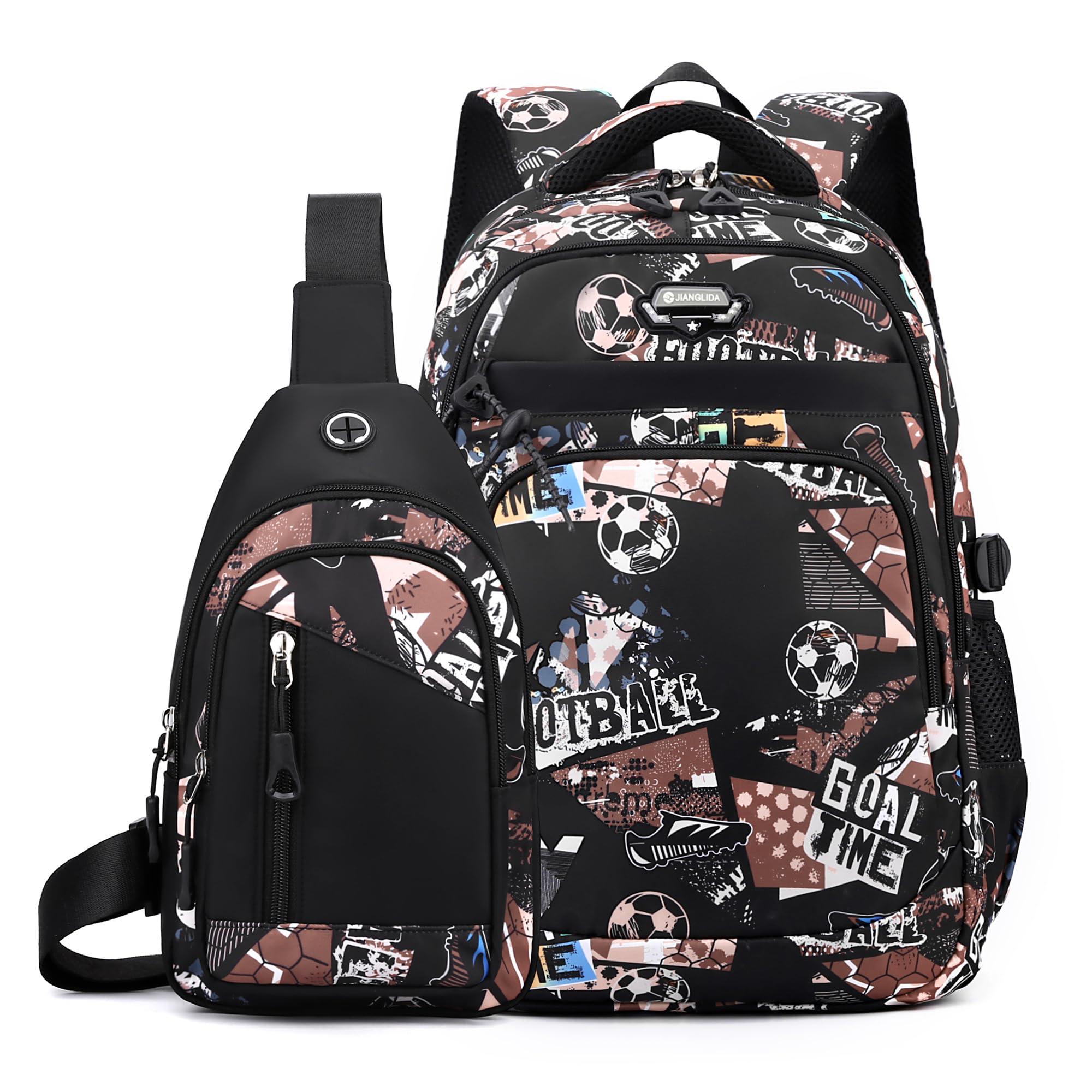 OKKID Middle School Backpack for Boys Gifts Student Bookbag High School Bags Teenage Boy Waterprpof Large Travel Backpack