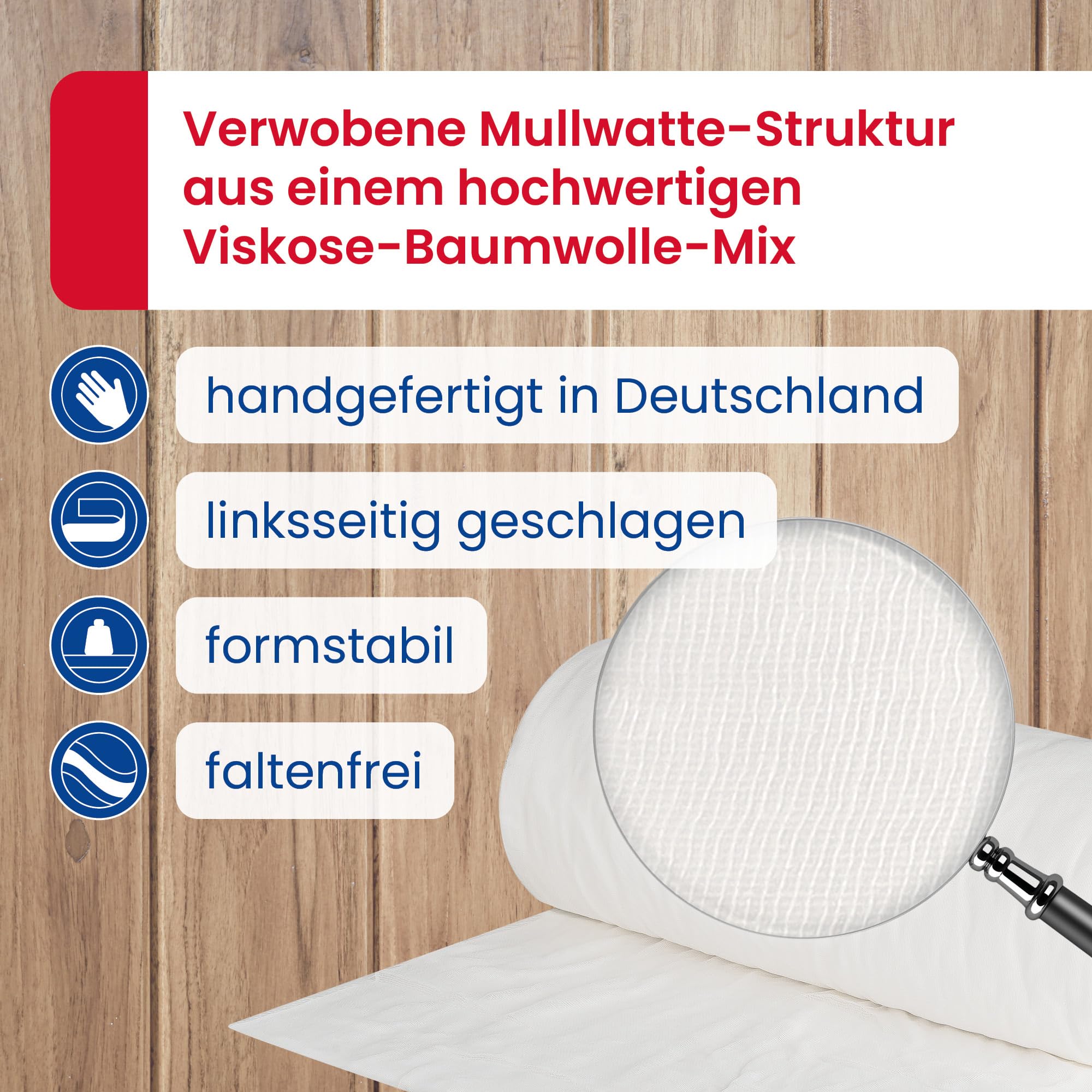 Original Mullwattenrolle für Pferde 6m x 40cm | Mullbinde Angussverband Kompressen-Rolle aus Premium Baumwolle-Viskose-Mix [1 Rolle]