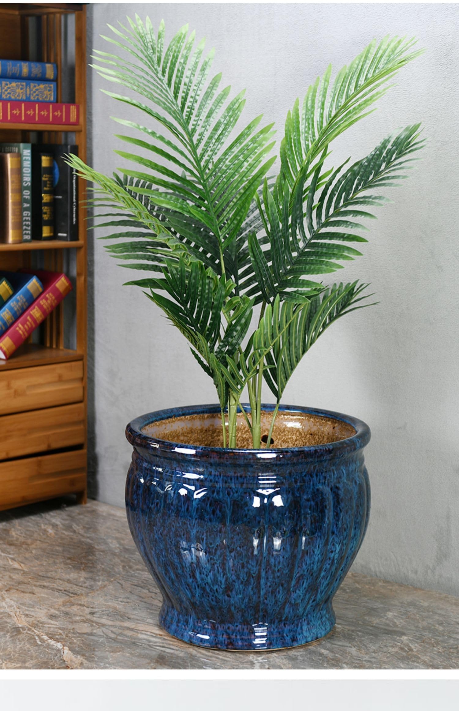 Doniczki na kwiaty Nowoczesna i prosta dekoracja dziedzińca od podłogi do sufitu Duża ceramiczna doniczka do salonu domowego Pogrubiona Doniczka