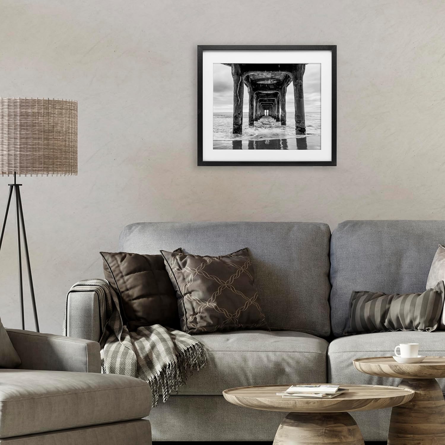 Stupell Industries Pier Structure in Perspective Birch Framed Print Under Glass, design by Jeff Poe Photography, 13 x 16