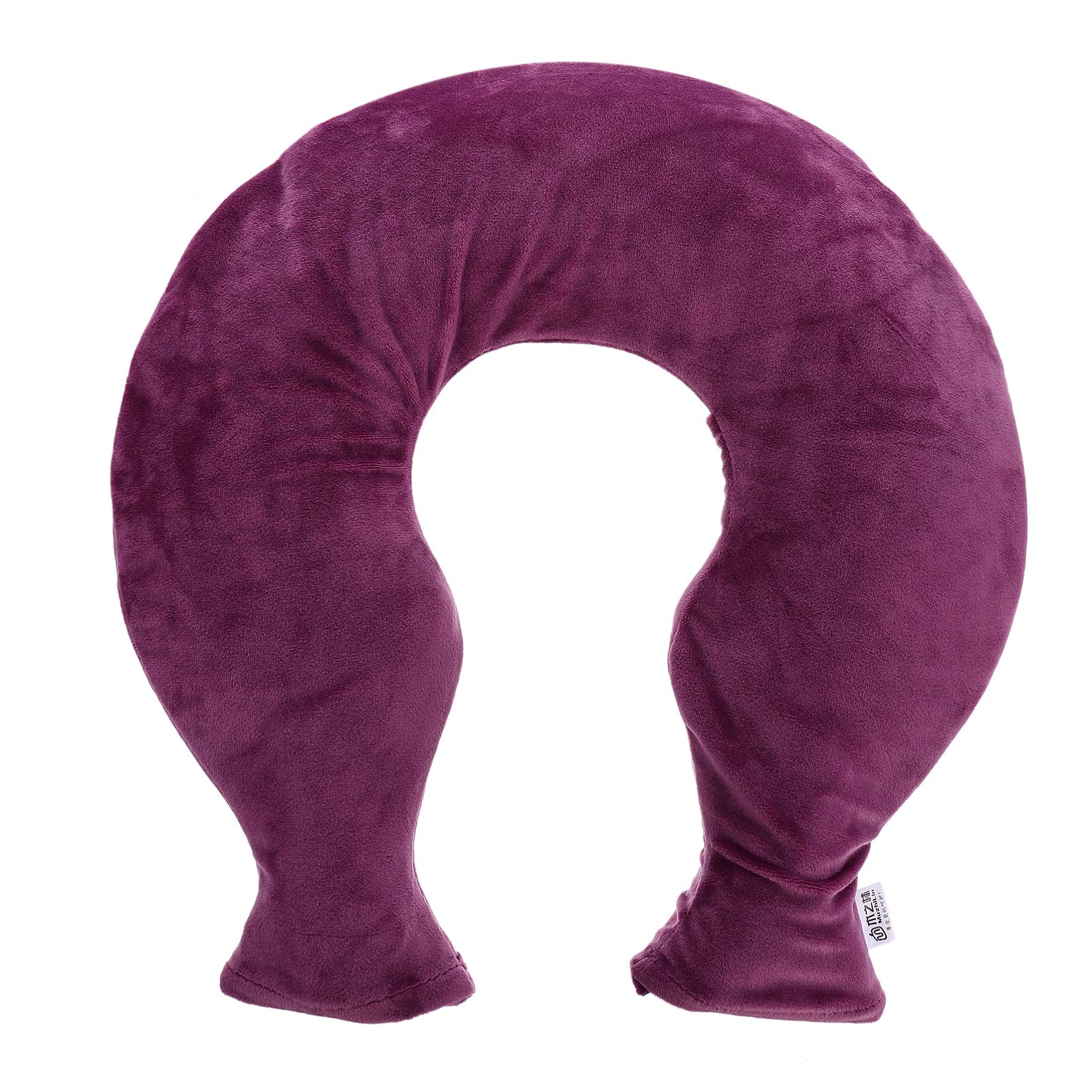 HEALLILY Hot Water Bottle Cold Water Bag U Shaped Neck Hand Warmer Bag Therapy Shoulder Resting Warm Water Storage Purple