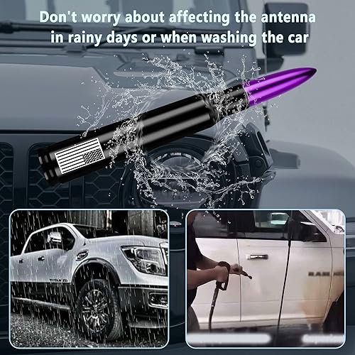 Miniatura 4 de Antena de bala de coche para camión, adaptador de antena de radio AMFM, accesorios de decoración exterior de automóvil, repuesto para Ford F150