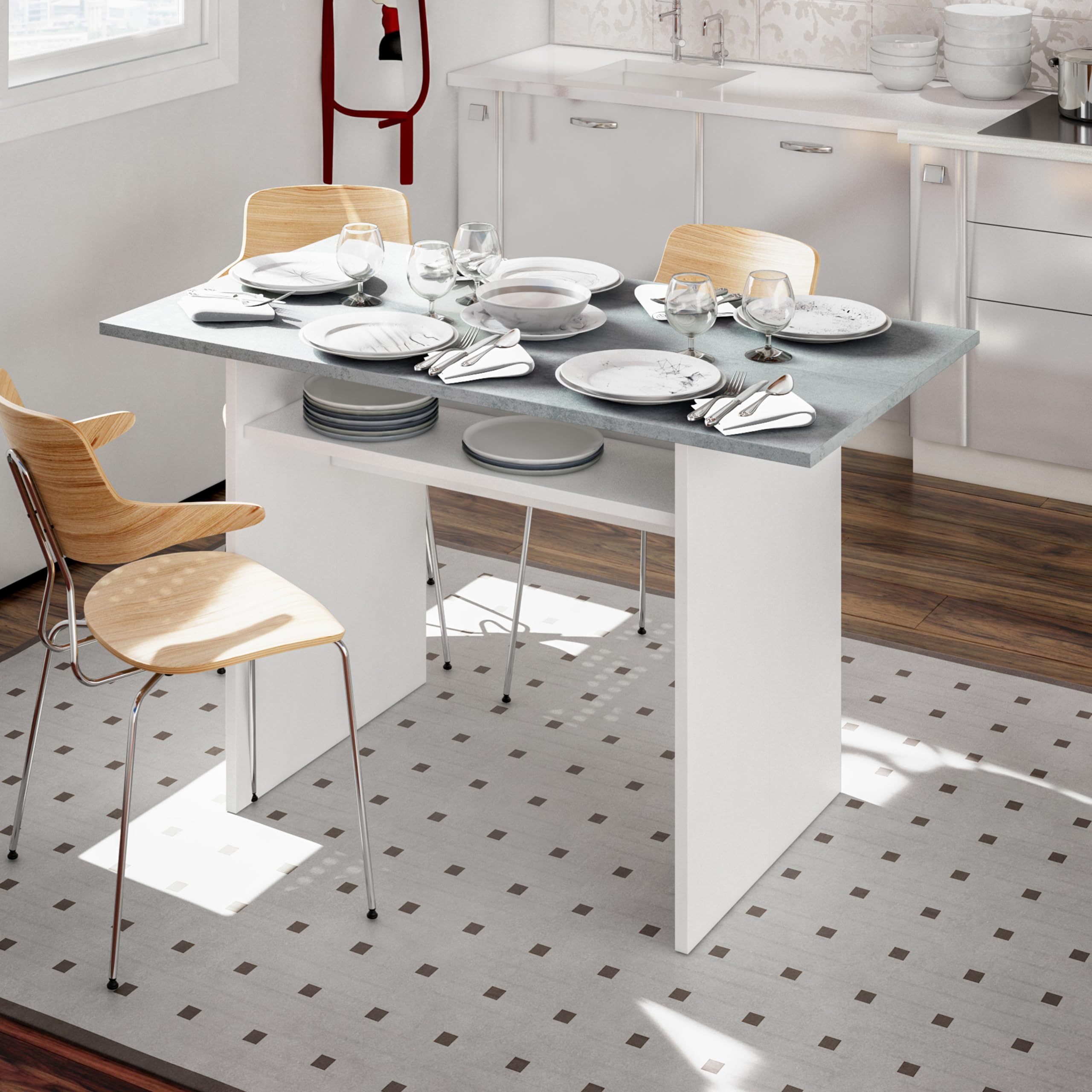 13Casa Granada B11 Tavolo consolle, Melamina, 120 x 35 x 75 cm